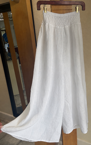 Bella Amore Palazzo Pants - Mediterranean Resort - Made in Italy (w/ Wide Leg, Smocked Waist)