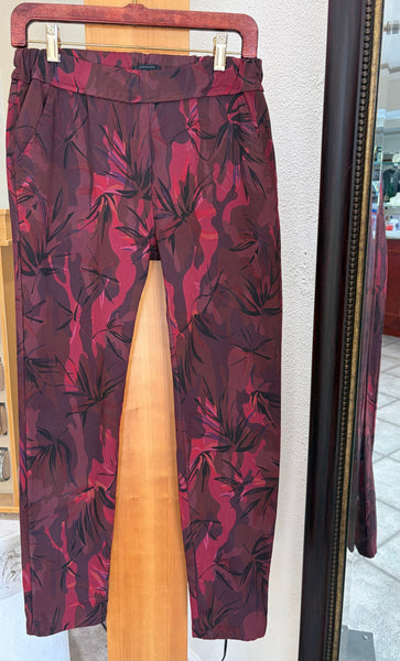 Flora Ashley Trousers - Claret - Made in Italy