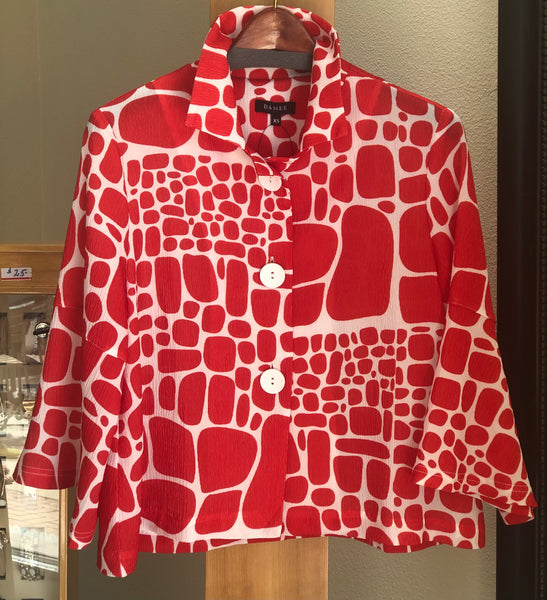 Damee Signature Pop Art Jacket - Scarlet