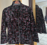 Damee Jacket - Electric Avenue (Pink & Black Metallic Paint)