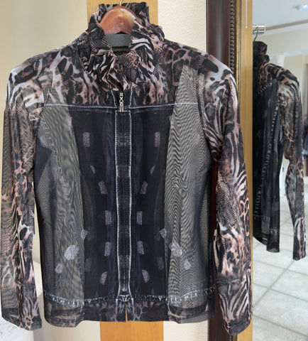 Damee Mesh Jacket - After Dark Safari - Made in South Korea (Mixed Animal Print)