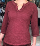 Flora Ashley Top - Maroon - Made in Italy