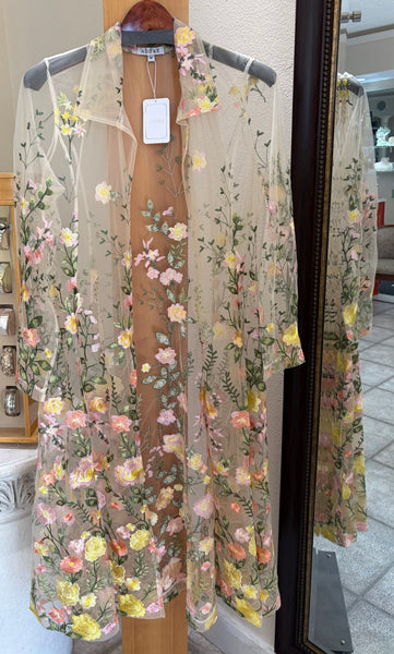 ADORE Duster - Blushing Meadow (Sheer Floral Cover-Up)