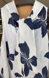 Bella Amore Self-Tie Dress - It’s Summer, Love - Made in Italy (Blue Floral w/ Polka Dot)