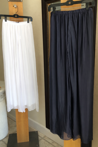 Bella Amore Palazzo Pants - Seabreeze Silk - Made in Italy