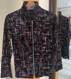 Damee Jacket - Electric Avenue (Pink & Black Metallic Paint)